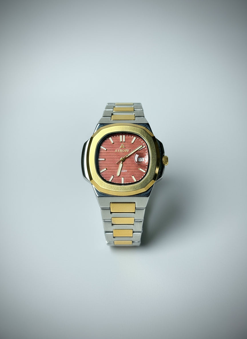 🟠 Atrone Two-Tone Quartz Watch ⌚✨