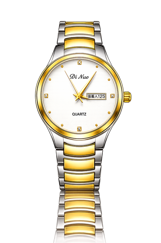 Di Nuo Classic Gold & Silver Watch | Luxury Stainless Steel Men's Watch