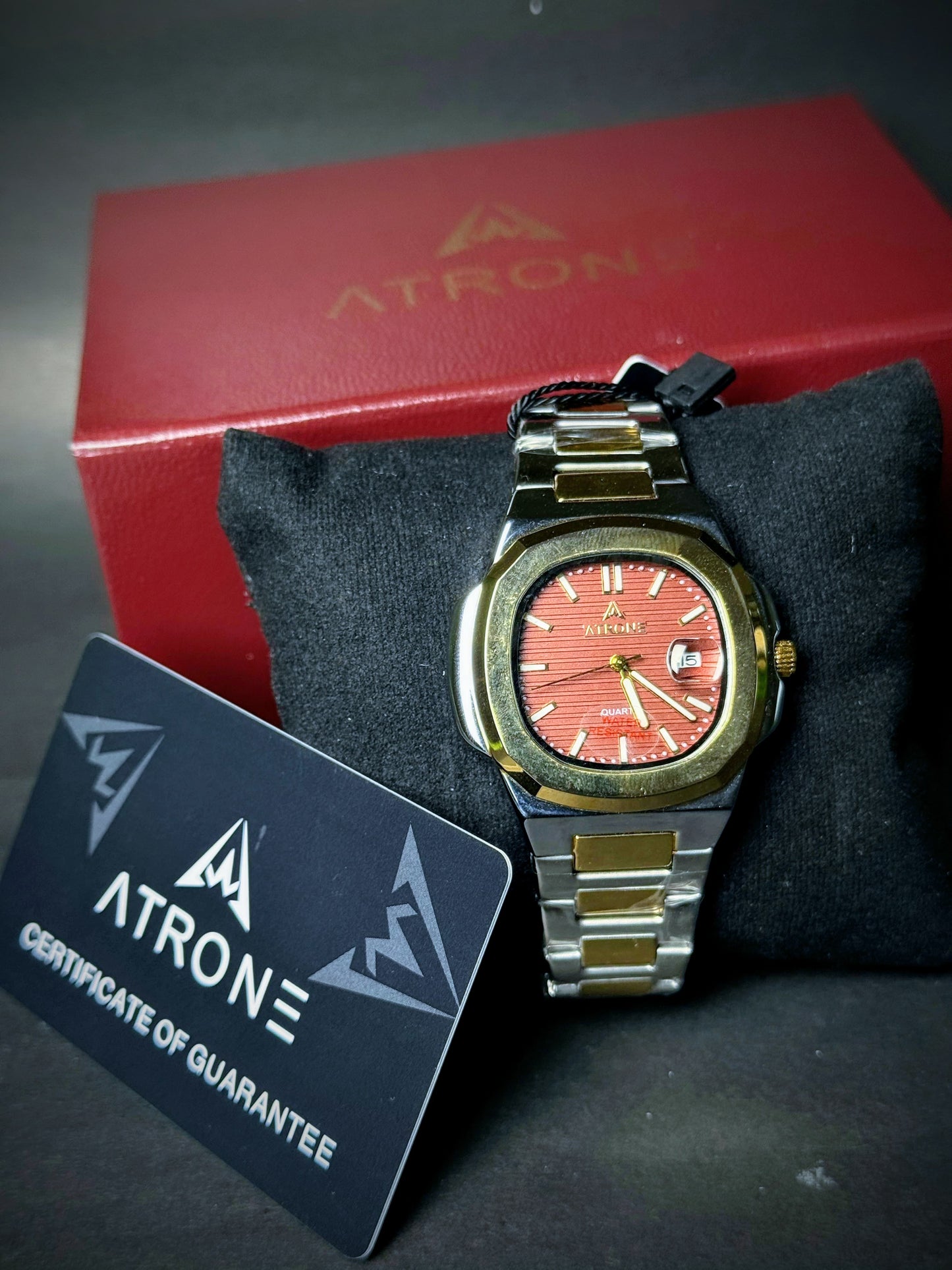 🟠 Atrone Two-Tone Quartz Watch ⌚✨