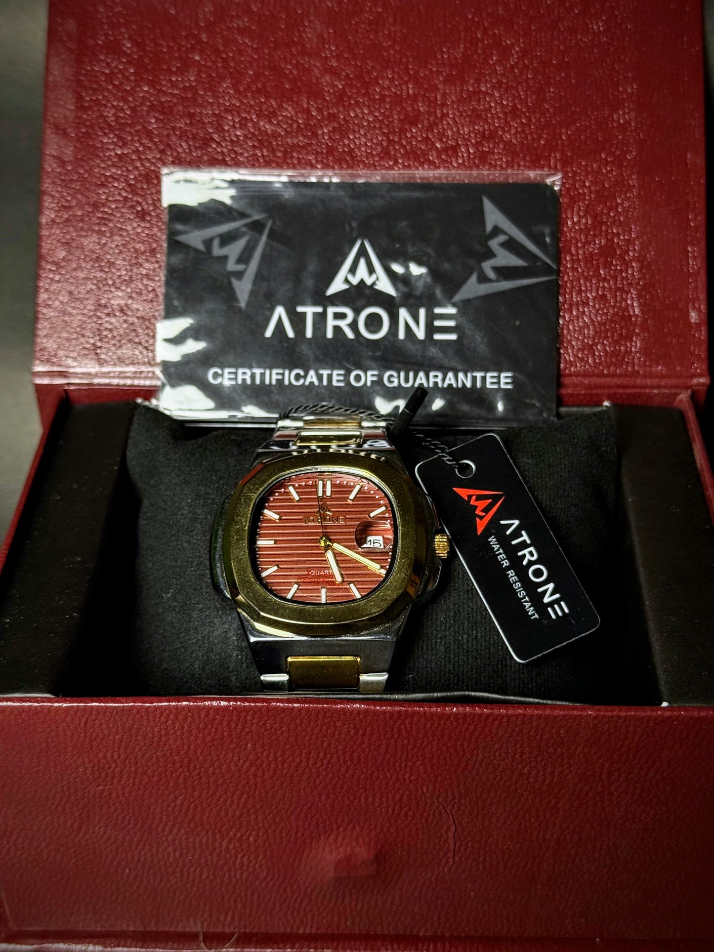 🟠 Atrone Two-Tone Quartz Watch ⌚✨