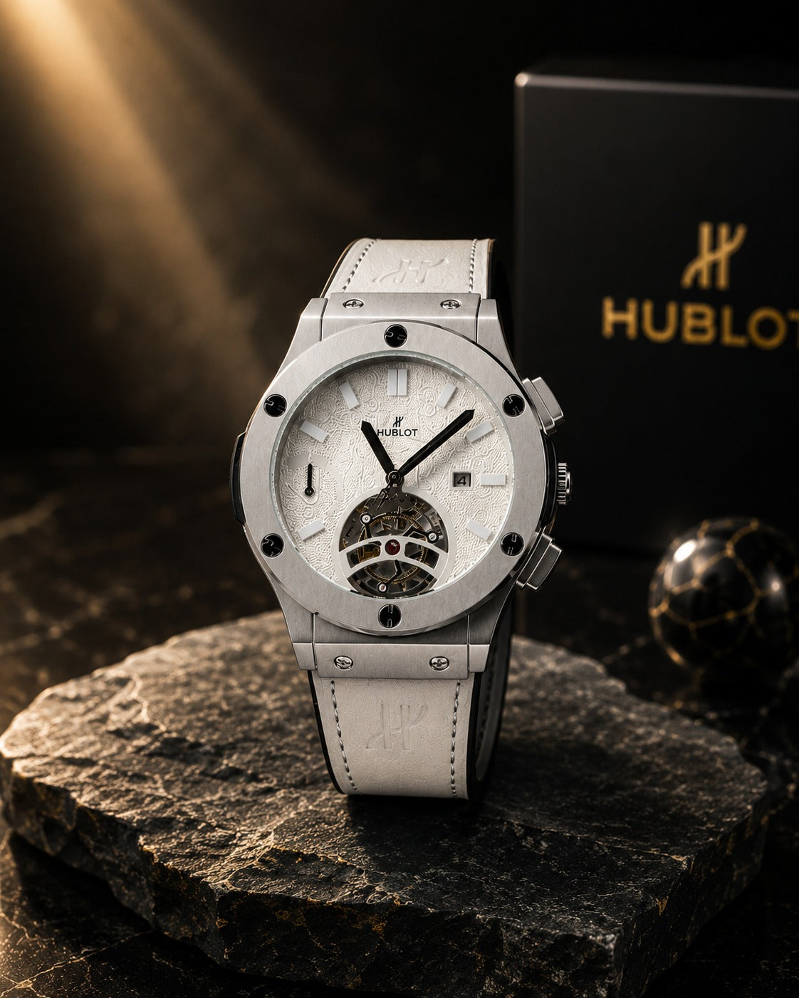Hublot Classic Fusion Tourbillon White Dial Watch